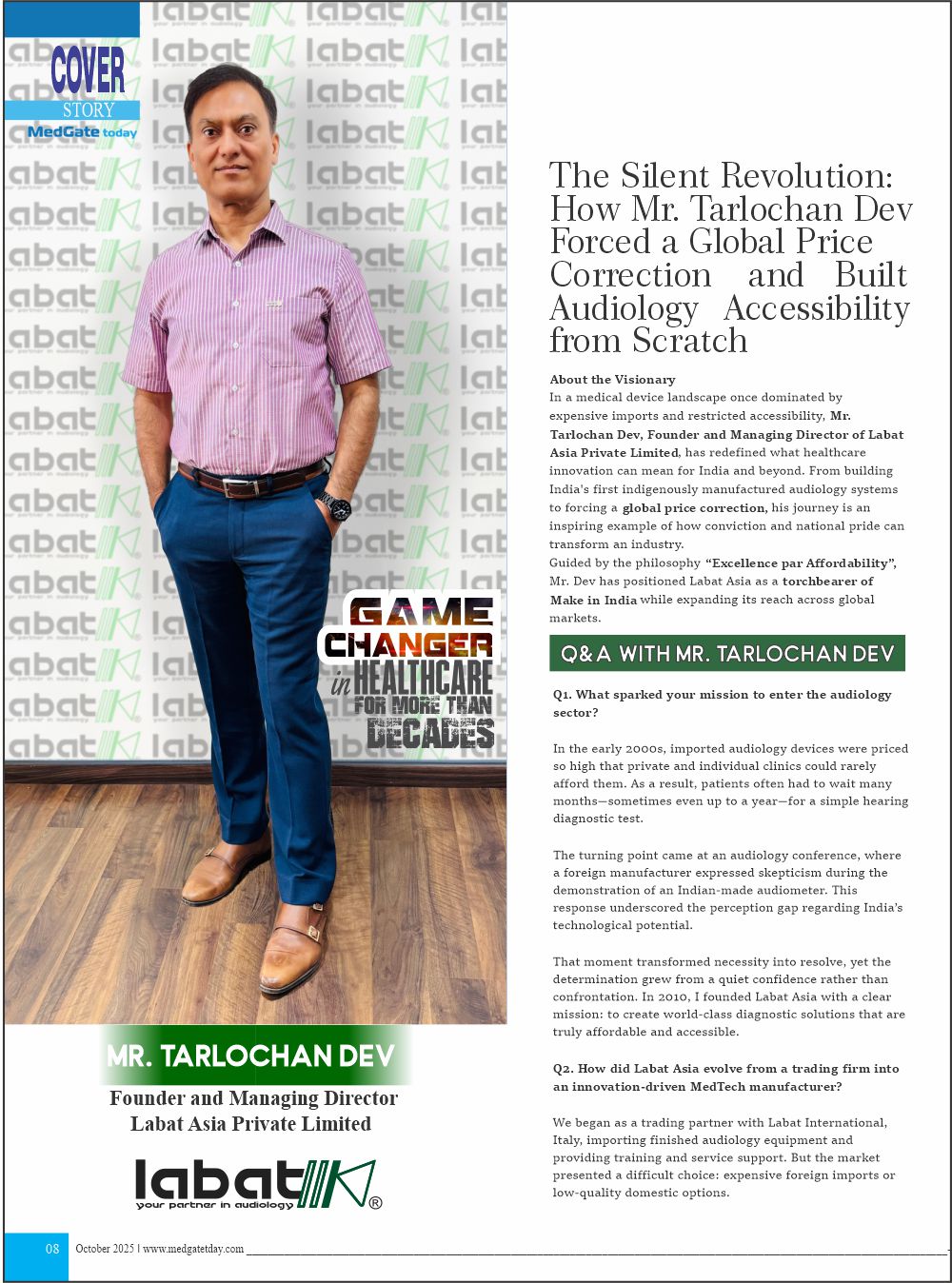 Medgate Today Magazine Cover October 2025